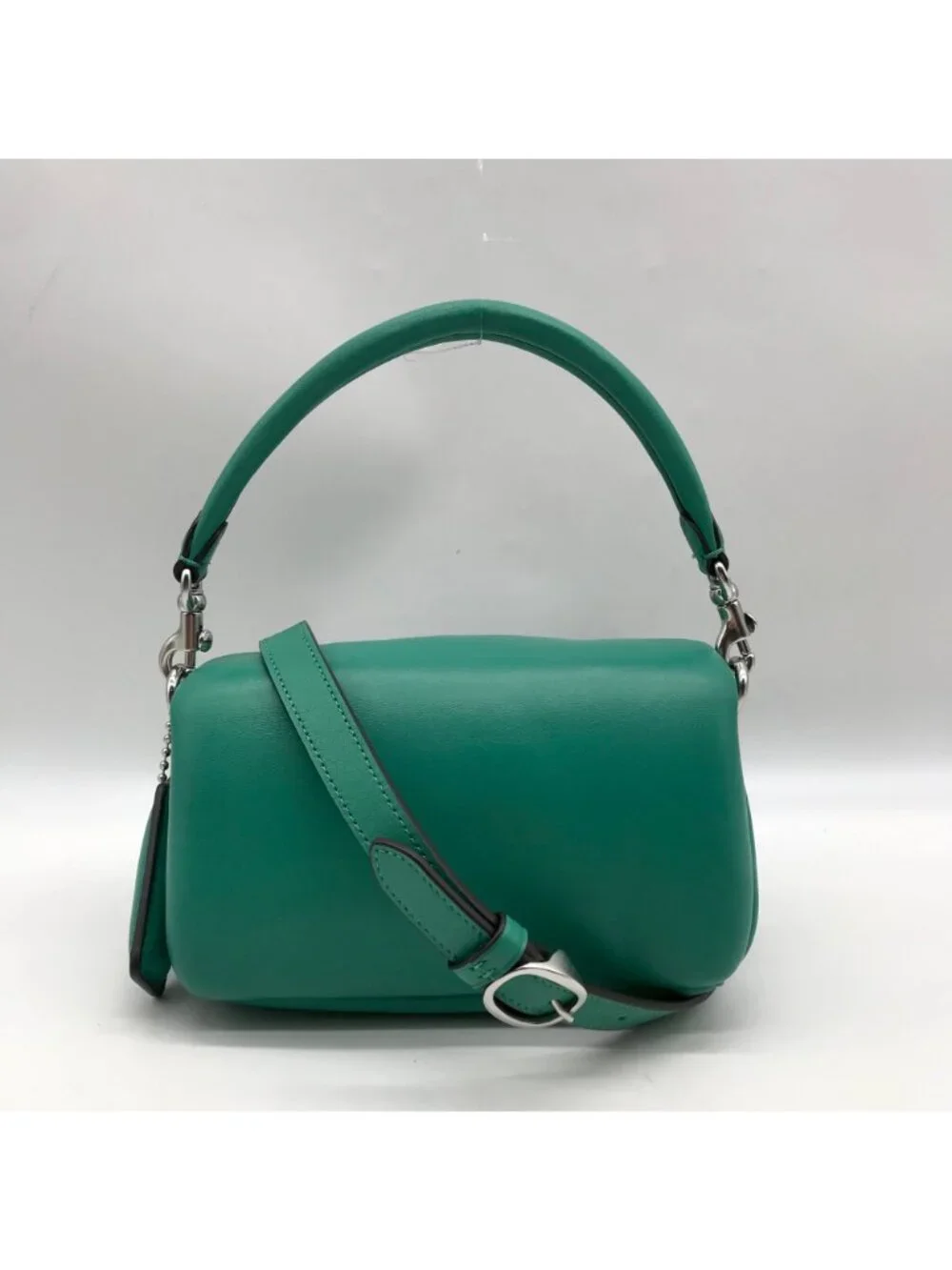 Coach Teal Leather Tabby 18 Pillow Shoulder Bag C3880